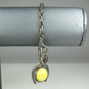 Eye of Horus Egyptian Revival Charm Bracelet Sterling Silver Solid 925 Unsigned